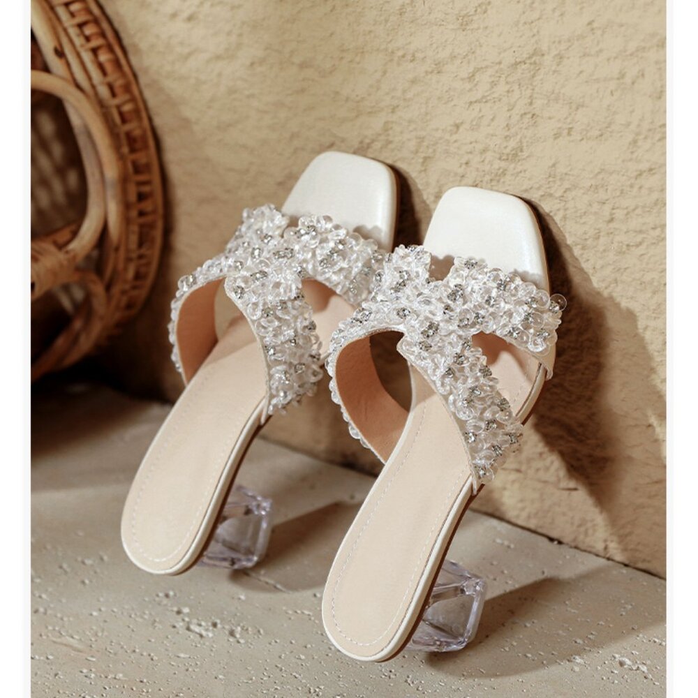 Women's Open Square Toe Mule Sandals